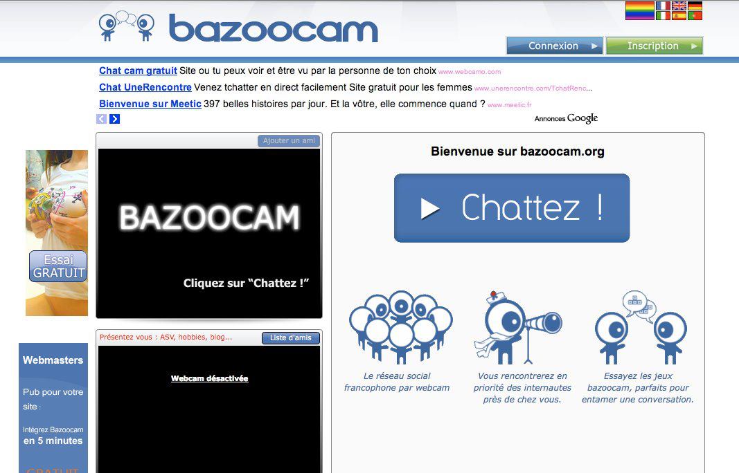 Bazoocam : chatroulette numéro 1 en France - Test & Avis.