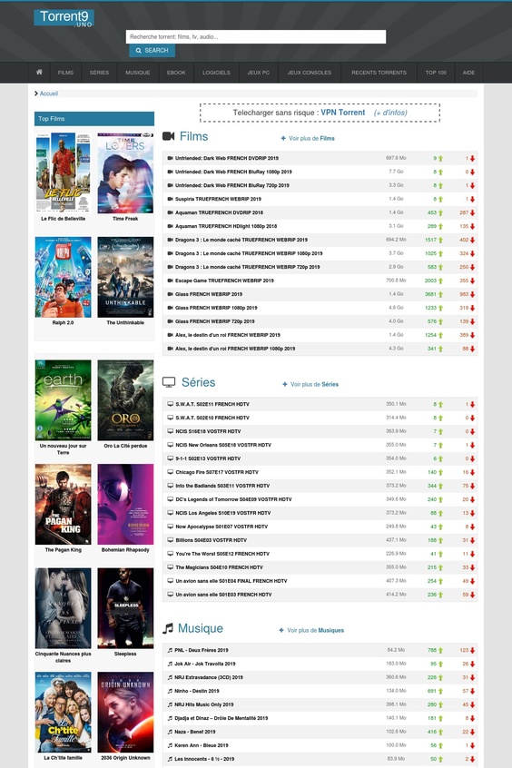 Meilleures Alternatives à T411 en 2020 : torrent9.uno