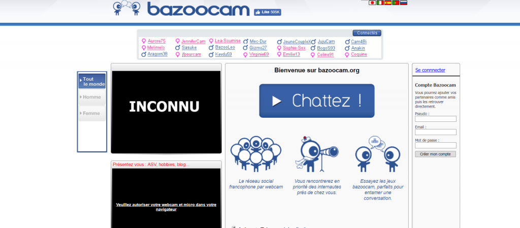 Bazoocam - Un des meilleures alternatives à chatrandom en 2019