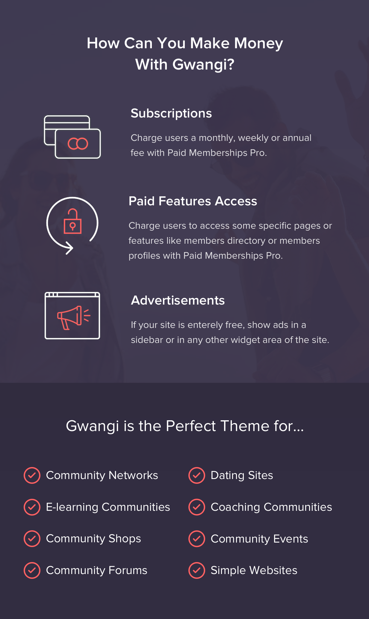 Gwangi - Adhésion polyvalente PRO, réseau social et thème de la communauté BuddyPress - 6