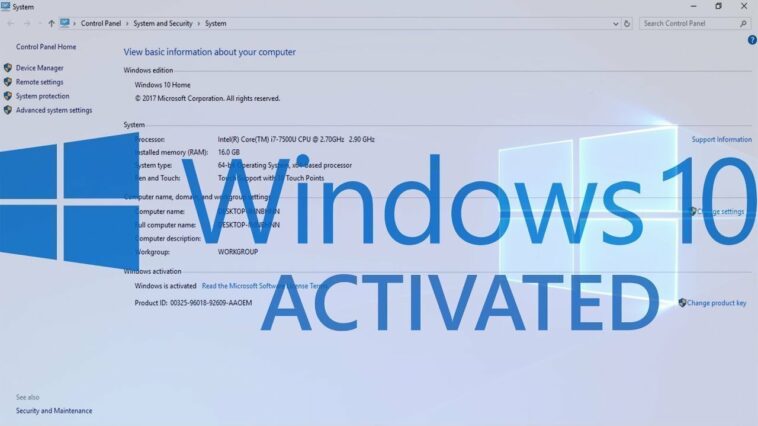 Comment activer Windows 1.0 crack ?