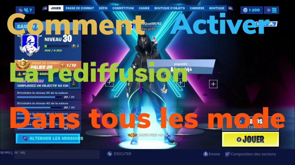 Comment activer le mode sur fortnite ?