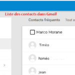 Comment afficher la liste de mes contacts ?