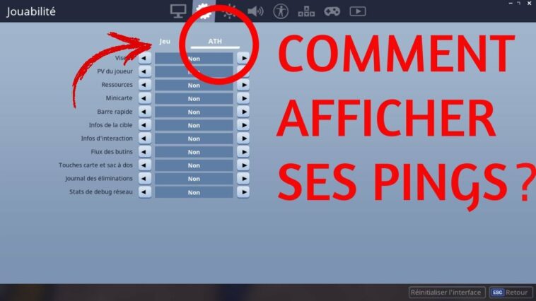 Comment afficher les ping sur fortnite ?