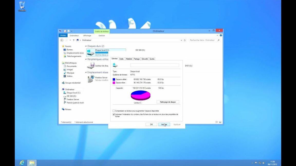 Comment ajouter de l'espace sur le disque C ?