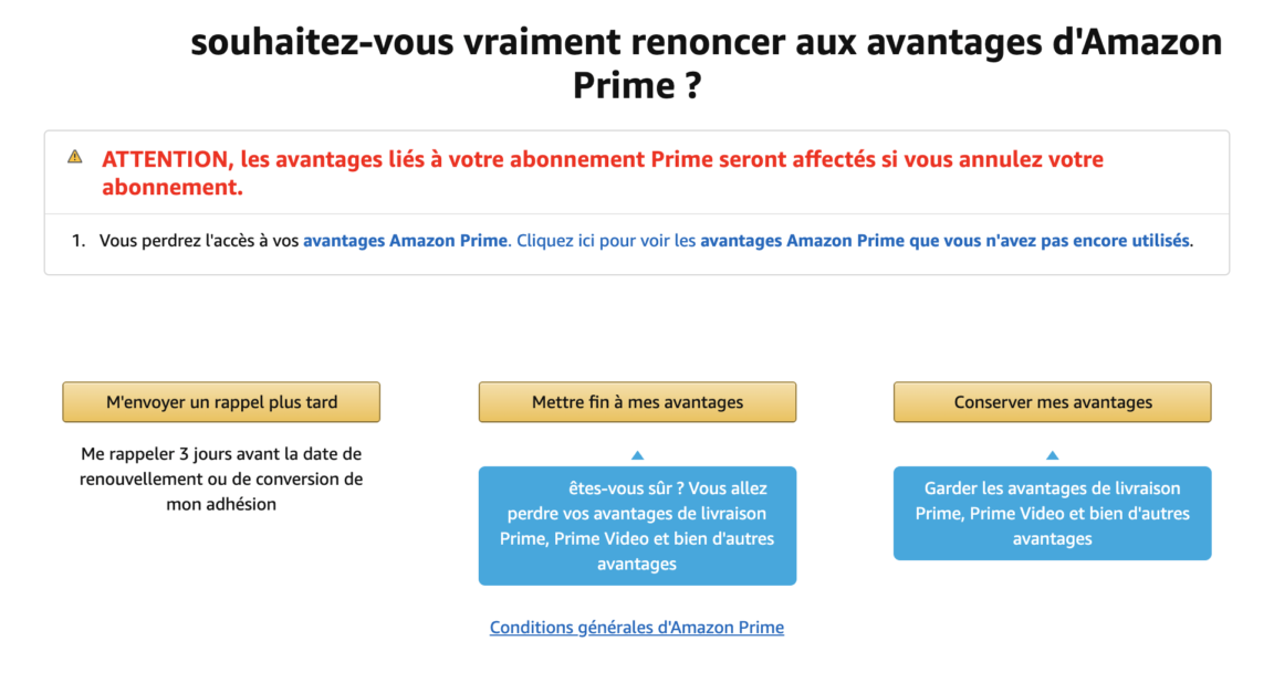 Comment annuler l'abonnement Amazon Prime ?