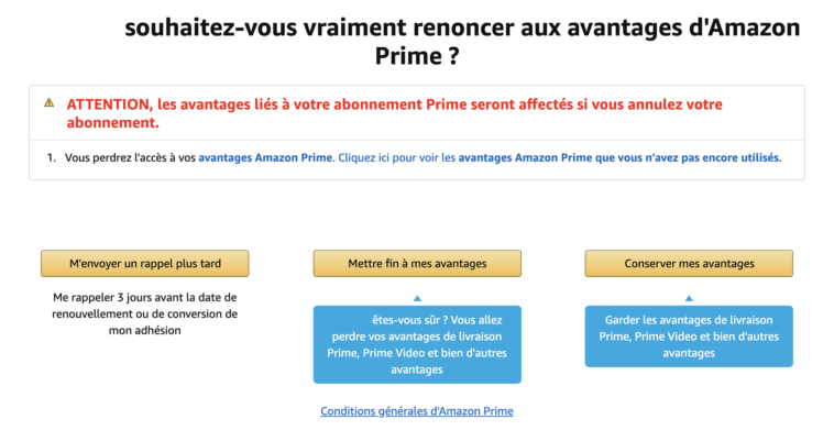 Comment annuler l'abonnement Amazon Prime ?