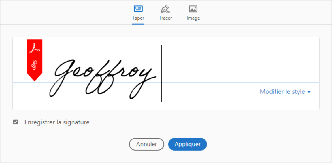 Comment apposer signature sur photo ?