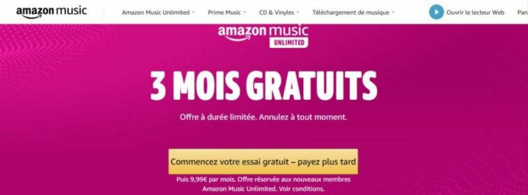 Comment avoir Amazon Music Unlimited gratuit ?