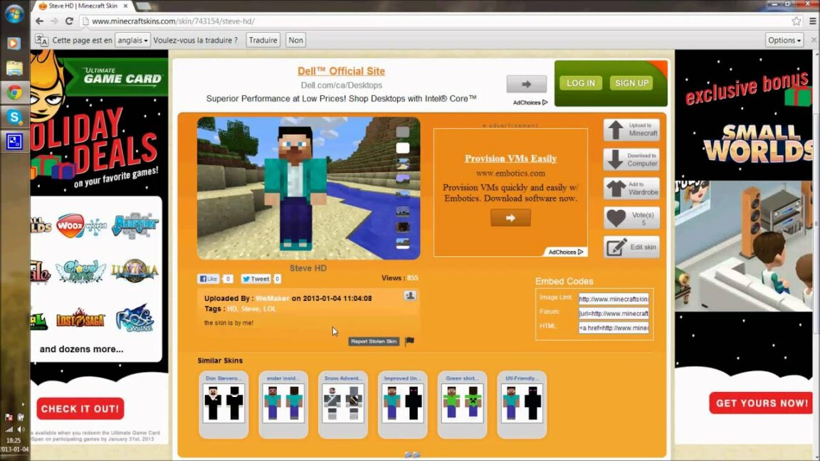 Comment avoir un skin charger ?