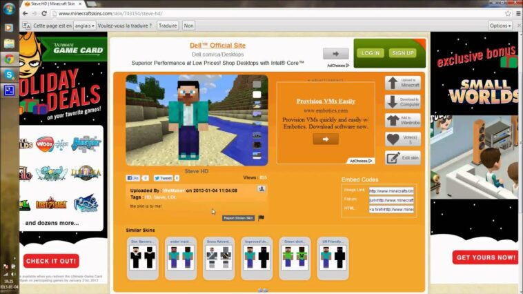 Comment avoir un skin charger ?