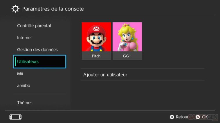 Comment changer d'utilisateur principal sur Switch ?