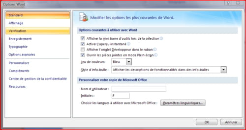Comment changer la langue de Microsoft Word 2007 ?
