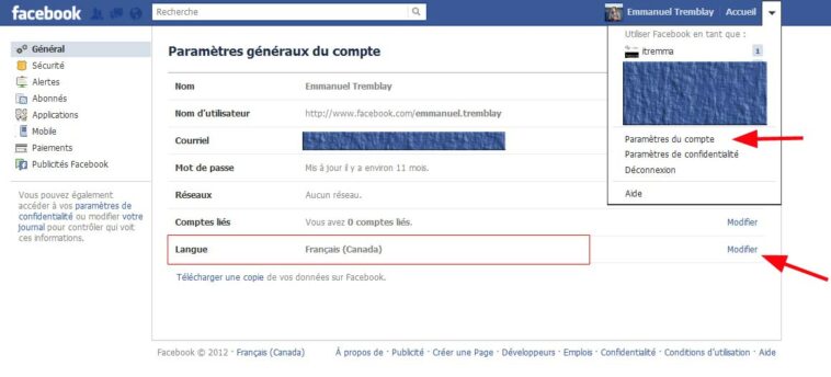 Comment changer la version de Facebook ?