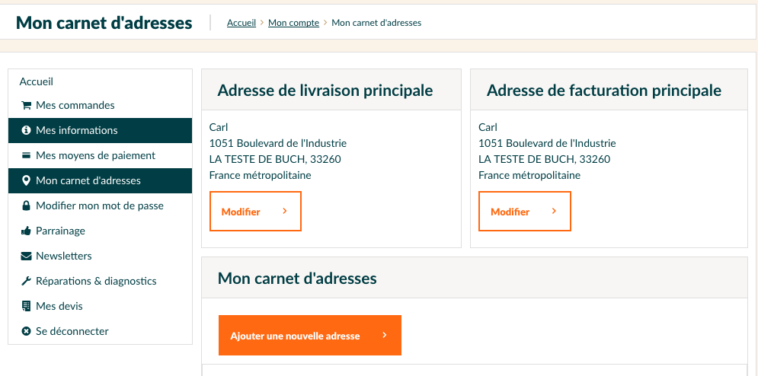 Comment changer l'adresse de livraison d'UPS ?