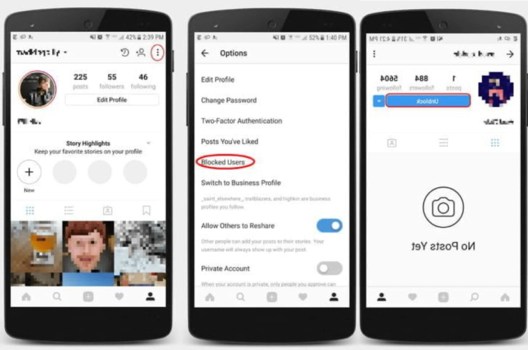 Comment contacter une personne qui nous a bloquer sur Instagram ?