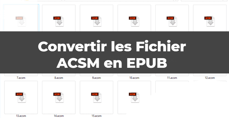 Comment convertir un fichier ACSM en EPUB ?