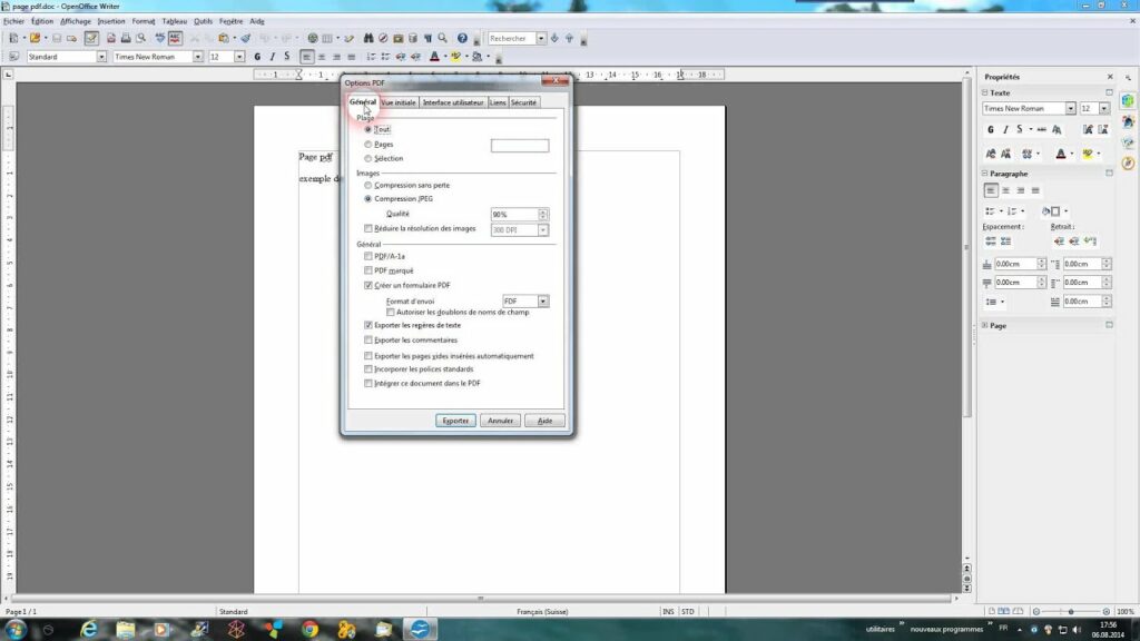 comment convertir un fichier odt en pdf avec openoffice