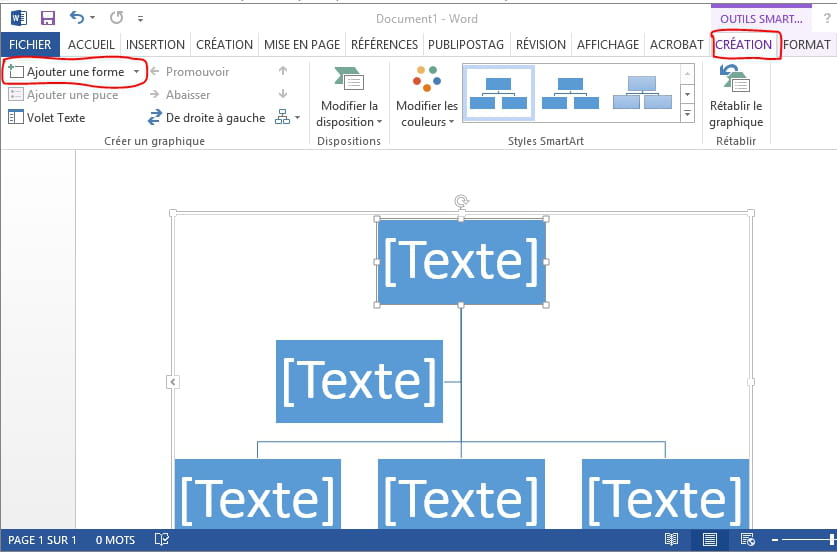 Comment copier coller un organigramme sur Word ?