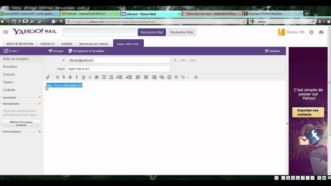 Comment copier le lien d'un site ?