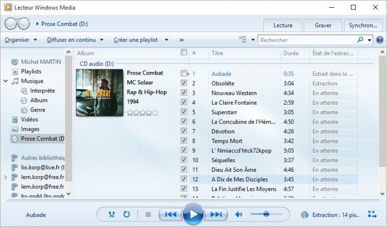 Comment copier un CD audio en MP3 ?