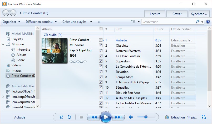 Comment copier un CD audio en MP3 ?