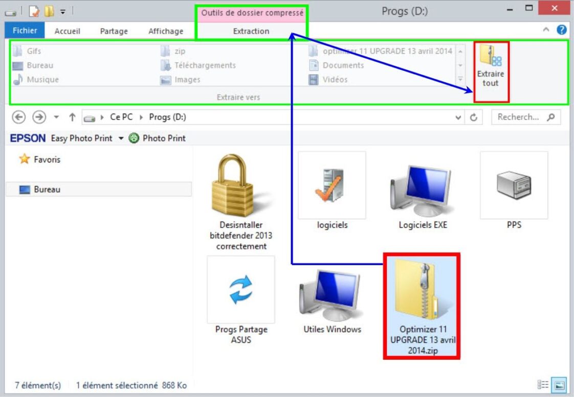Comment decompresser un fichier ISO