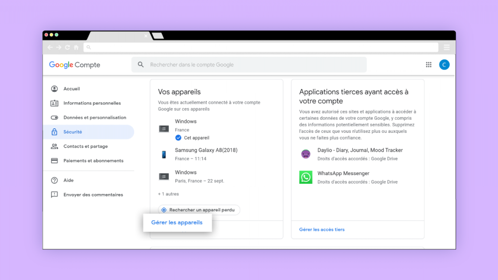 Comment déconnecter son compte Google de tous les appareils ?