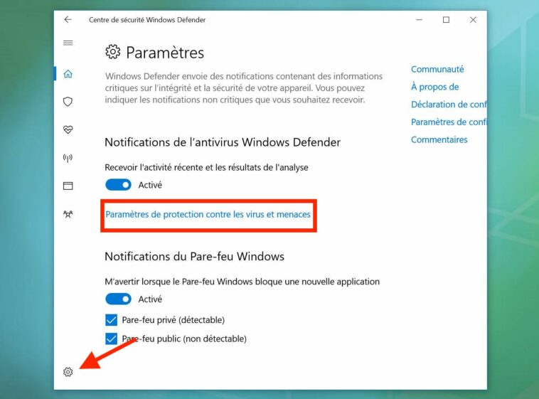 Comment desactiver protection antivirus Windows ?