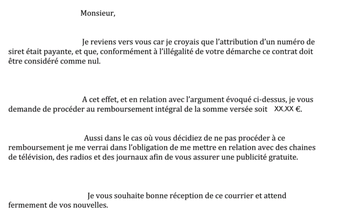 comment ecrire un mail de demande de remboursement