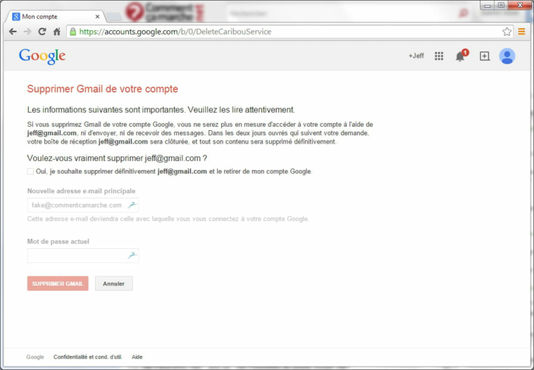 Comment enlever un compte Gmail sans le supprimer ?