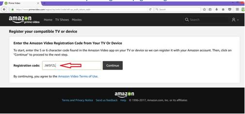 Comment entrer code Amazon Prime ?