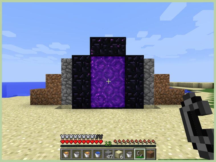 Comment faire le portail du Nether en mode survie ?