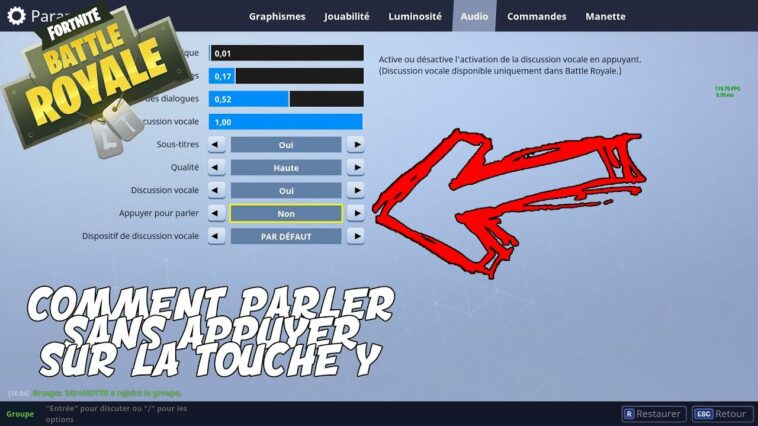 Comment faire pour activer la discussion vocale sur fortnite switch ?