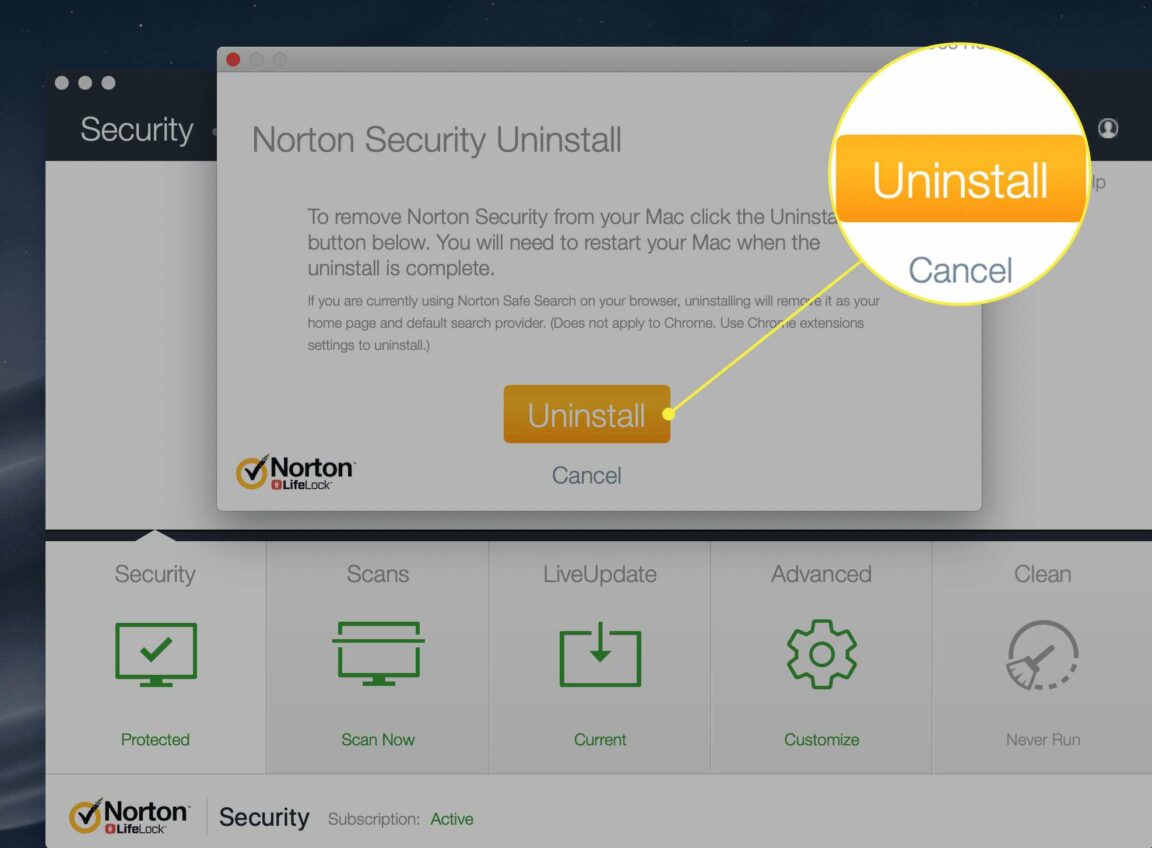 Comment faire pour désinstaller Norton antivirus ?