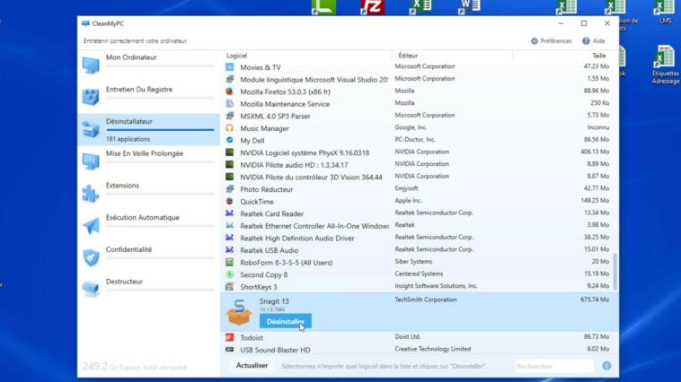 Comment faire pour désinstaller une application ?