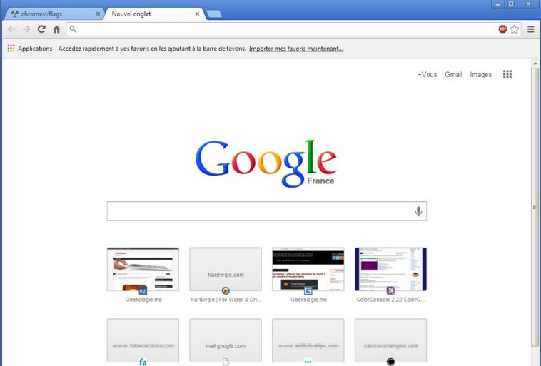 Comment faire pour mettre la barre de recherche Google ?