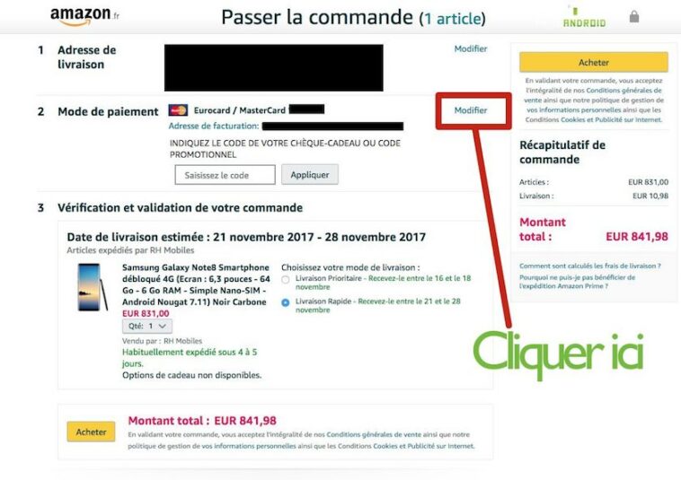 Comment faire pour payer sur Amazon ?