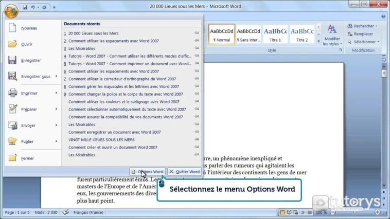 Comment faire une hiérarchisation sur Word ?