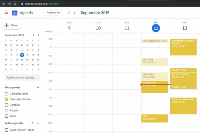 Comment importer calendrier Google dans Outlook ?