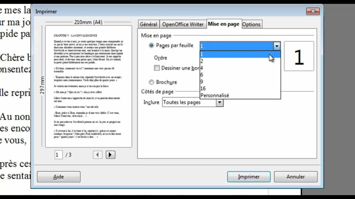 Comment imprimer plusieurs photo sur une seule page ?