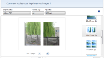 Comment imprimer plusieurs photos sur une même page ?