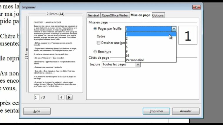Comment imprimer une image sur 4 pages ?
