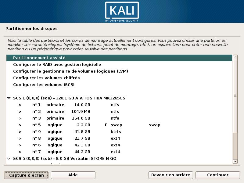 Comment installer Kali Linux sur une partition ?