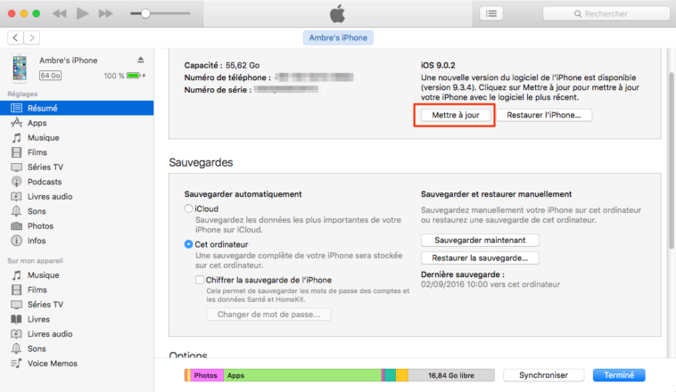 Comment mettre à jour iPhone 4S ?