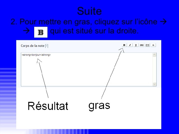 Comment mettre en italique ?