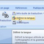 Comment mettre la correction en français sur Word ?