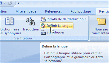 Comment mettre le dictionnaire en français sur Word ?