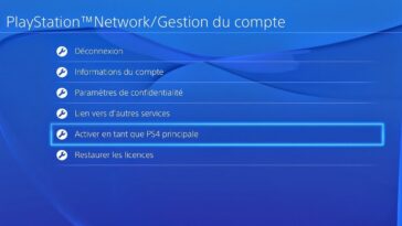 Comment mettre un compte en principal sur 2 PS4 ?