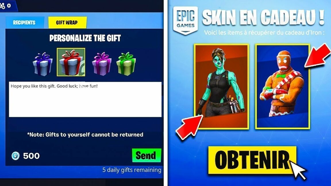 Comment offrir des skin sur Fortnite ?